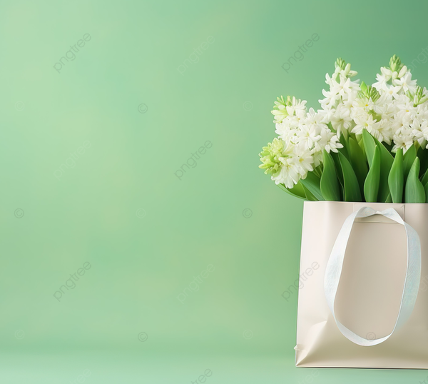 pngtree fresh white pearl hyacinth blossoms beautifully arranged in a green gift image 13860241